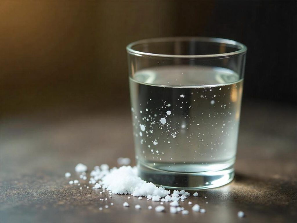 Wasser mit Salz in der Früh nach dem Aufstehen trinken